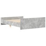 vidaXL Cadre de lit sans matelas gris béton 140x190 cm