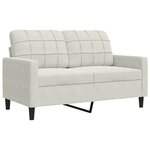 vidaXL Ensemble de canapés 3 Pièces avec coussins Crème Velours