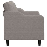 vidaXL Canapé à 2 places Taupe 140 cm Tissu