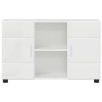 vidaXL Buffet avec étagère FLORIN Blanc brillant 88 5 x 30 5 x 55 5 cm