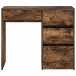 vidaXL Bureau Chêne fumé 90 x 37 5 x 75 cm Bois d'ingénierie