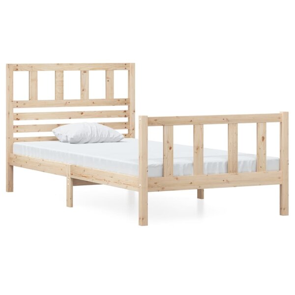 vidaXL Cadre de lit Bois solide 90x200 cm