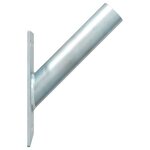 Support de drapeau vidaXL pour 1 drapeau monté au mur Argent Acier
