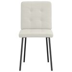 vidaXL Chaises à manger lot de 2 Crème Velours