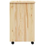 vidaXL Cabinet Roulant avec Tiroirs avec roue MOSS Vernis transparent
