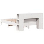 vidaXL Lit bibliothèque sans matelas blanc 120x200 cm bois pin massif