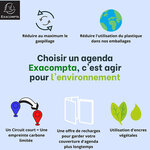 Recharge Exatime 17 Civil semainier sur 2 pages 172x105 mm Sept à Décembre EXACOMPTA