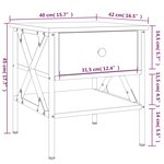 vidaXL Tables de chevet 2 Pièces chêne fumé 40x42x45 cm bois d’ingénierie