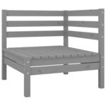 Salon de jardin meuble d'extérieur ensemble de mobilier 13 pièces gris bois de pin massif 02_0015818