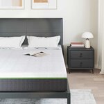 vidaXL Matelas Blanc et Gris 140 x 200 cm Ressort ensaché