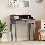 vidaXL Bureau d'écriture bois d'acajou massif 80x40x92 cm