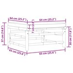 vidaXL Repose-pied de jardin avec coussin gris foncé Bambou