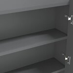 vidaXL Armoire à miroir de salle de bain 80x15x60 cm MDF Gris