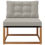 vidaXL Sofa de milieu extérieur Bois d'Acacia Massif Naturel