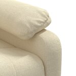 vidaXL Fauteuil inclinable Crème Tissu