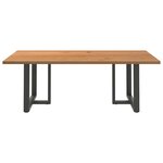 vidaXL Table à manger marron clair bois de chêne massif rectangulaire