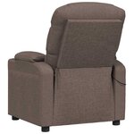 vidaXL Fauteuil de massage Taupe Tissu