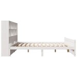 vidaXL Lit bibliothèque sans matelas blanc 120x200 cm bois pin massif
