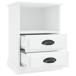 vidaXL Tables de chevet 2 Pièces blanc 43x36x60 cm