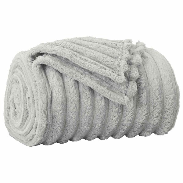 vidaXL Jeté Gris 150 x 130 cm Toison