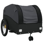 vidaXL Remorque de vélo noir 45 kg fer