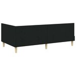 vidaXL Cadre de lit d'angle avec matelas 2 pc Noir 100 x 200 cm tissu