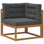 vidaXL Ensemble de canapés d'extérieur Naturel et Anthracite