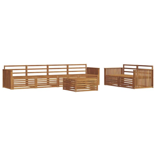vidaXL Ensemble de canapés d'extérieur 7 pc Naturel