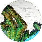 Pièce de monnaie en Argent 25 Dollars g 155.5 (5 oz) Millésime 2024 Topography HAWAII