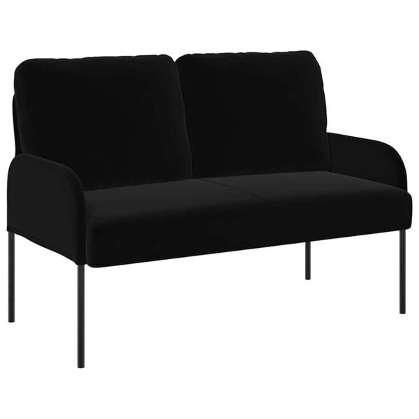 vidaXL Canapés avec coussin 110cm Noir Contreplaqué