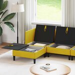 vidaXL Ensemble de meubles pour le salon 5 Pièces Jaune Velours