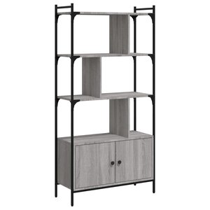 vidaXL Bibliothèque avec portes sonoma gris 76 5x30x154 5 cm