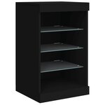 vidaXL Buffet avec lumières LED noir 123x37x67 cm