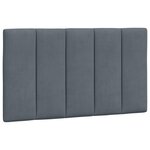 vidaXL Lit avec matelas Hanko gris foncé 90x200 cm velours