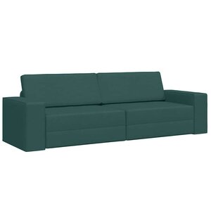 vidaXL Canapé-Lit 200cm Vert foncé tissu