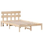 vidaXL Cadre de lit Marron 120 x 200 cm Bois de pin massif