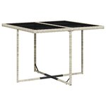 vidaXL Ensemble à manger de jardin et coussins 9 Pièces gris clair rotin