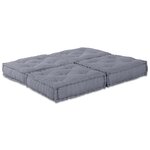 vidaXL Coussin 2 Pièces Gris 70 x 70 x 36 cm Polyester