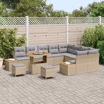 vidaXL Ensemble de canapé de jardin 12 Pièces Beige et Gris clair