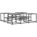 vidaXL Table basse sonoma gris 121x121x40 cm bois d'ingénierie