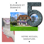 Numéro C - Numéro adhésif pour boîtes aux lettres- Pierre véritable 50 mm  Galibot