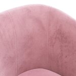 vidaXL Chaise cabriolet avec repose-pied rose velours