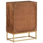 vidaXL Commode 55x30x76 cm bois massif de manguier et fer