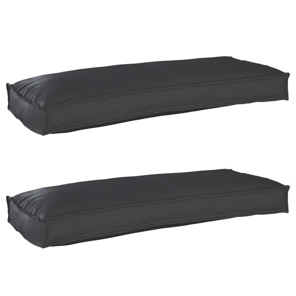 vidaXL Coussins de palette pour banc 2 Pièces Noir 100x40x8 cm Tissu Oxford