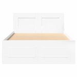 vidaXL Cadre de lit avec tête de lit sans matelas blanc 90x200 cm