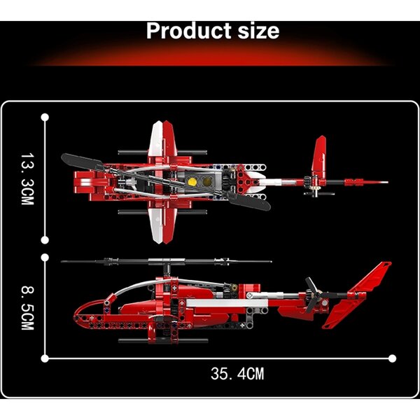 Mould King 24022 - Jeu de construction Hélicoptère Sparrow
