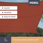 Perel Voile d'ombrage carrée 3 6 m terre cuite