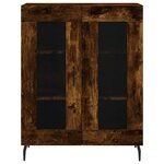 vidaXL Buffet haut Chêne fumé 69 5x34x180 cm Bois d'ingénierie