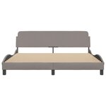 vidaXL Cadre de lit sans matelas taupe 180x200 cm tissu