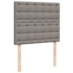 vidaXL Sommier à lattes de lit avec matelas taupe 120x190 cm tissu